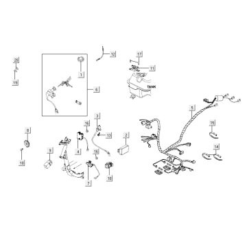 Contacteur à clé (neiman) - Faisceau de câbles Kymco Agility RS 50 4T AC noir 2009