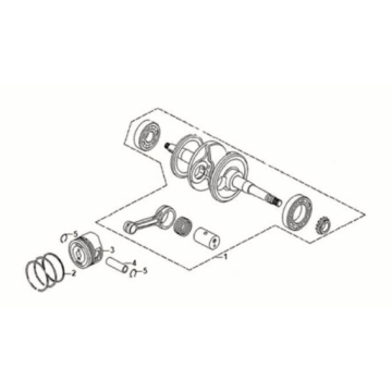 Crank shaft Sym Fiddle IV 125i AC CBS E5 2020-2021
