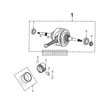 Crankshaft piston Peugeot Tweet 125i E5 FL 2023-2025