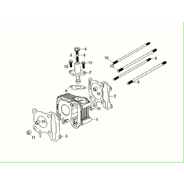 Cylindre, joint de culasse et joint de base Sym Fiddle ll Euro 5