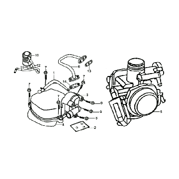Couvercle de soupapes - Carburateur Sym Fiddle 50 4T AC blanc (WH-8018P)