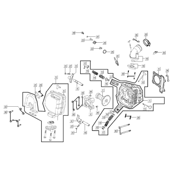 Culasse KYMCO SUPER8 STREET 50I E4 NOIR MAT