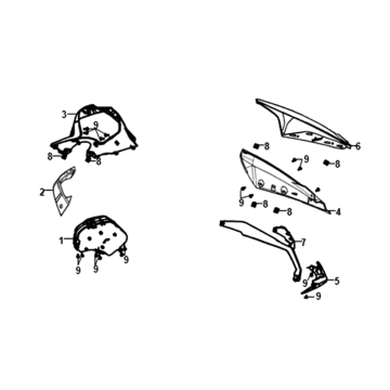 Tableau de bord - Pare-brise Sym Jet 14