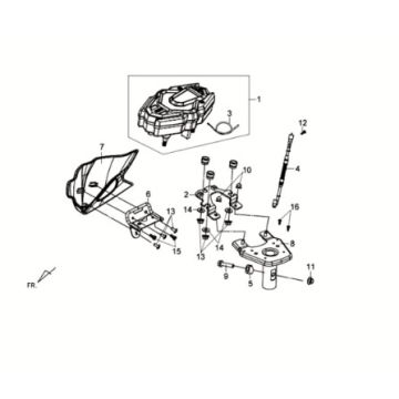 Dashboard - tellerkabel - draadboom Sym Crox 50 E3 WIT (WH-8018P)