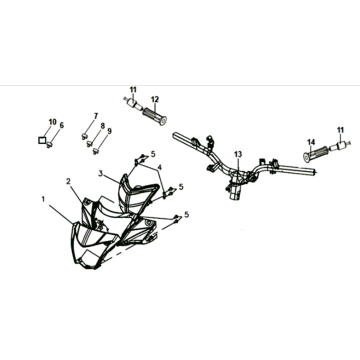 Tableau de bord/volant/couvre-volant Sym Symphony ST 125I E4 Gris mat (GY-010U)