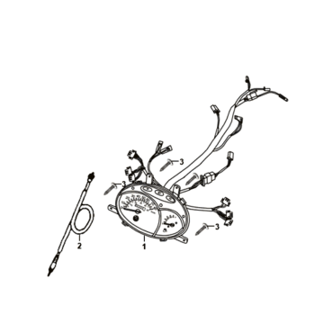 Faisceau de câbles de comptoir pour tableau de bord Sym Fiddle II euro4 (WH-006) Blanc