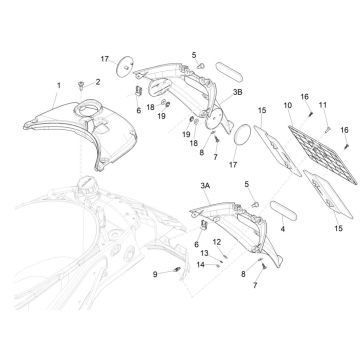 Bavette arrière Vespa Primavera 125 4T 3V IE ABS