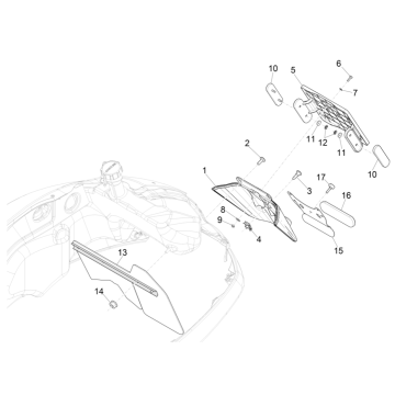 Couvertures arrières - Pare-boue pour Vespa GTS 125 4T E4 ABS 2019 (EMEA)