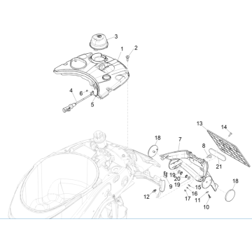 Plaques de protection pour Vespa Eletrica 45 KM/H E5 2021 (EMEA)