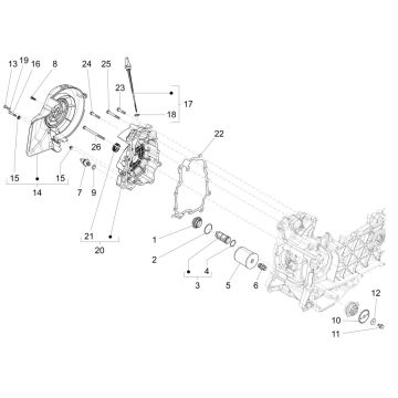 Couvre-volant magnétique Piaggio Liberty 125 4 temps 3V IE ABS (IGET Euro 5)