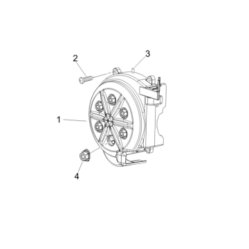 Couvercle de volant magnétique - Filtre à huile Piaggio Zip 50 SP 2006-2013