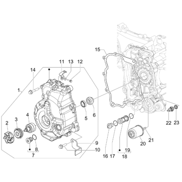 Couvercle volant magnétique Vespa GTS 300 ie 2008-2016 (avec et sans ABS)