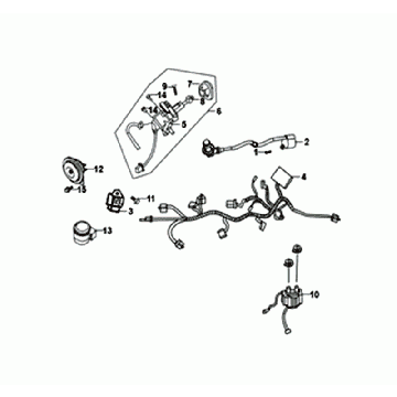 FAISCEAU DE FILS Sym Orbit II Euro 4 gris mat