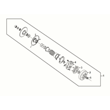 Driven pulley assy Sym Jet 14 125I AC E5 2021-2024