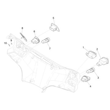 Commodo de guidon Piaggio Liberty 125 IGET 3V ABS Euro 5