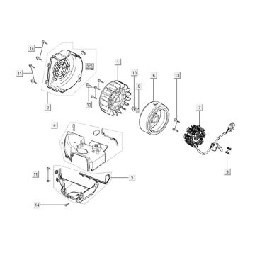 Allumage - Stator - Volant - Couvercle de volant Kymco Like 125 4T AC