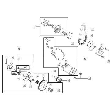 Pompe à huile de démarreur Kymco Agility 16+ 4T 150I E4