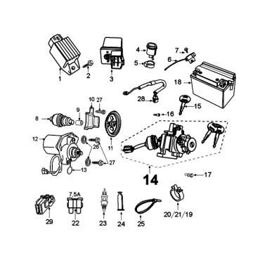 Electric equipment Peugeot Kisbee 2-takt