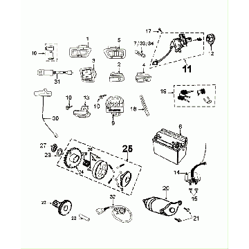 Pièce électrique Peugeot Tweet Evo Euro4