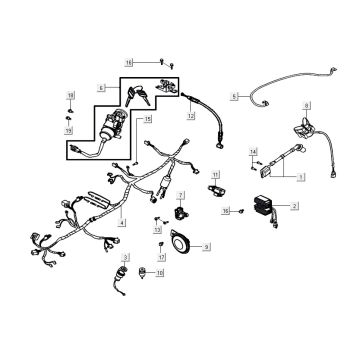 pièces électriques AGILITY 16+ 4T 200i Mat Metallic Light Blue