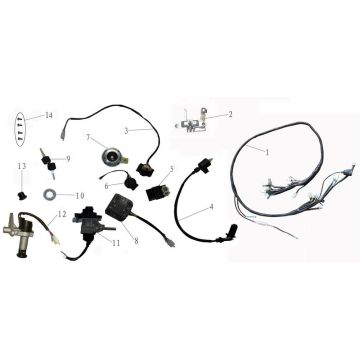 Pièces électriques China Touring bleu