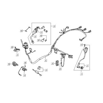 Pièces électriques Kymco ZX 2t ac argent-orange