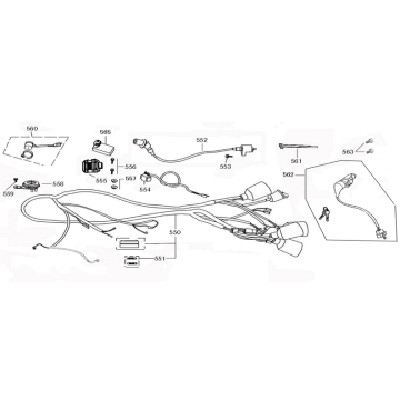 Pièces électriques Znen Revival noir rouge