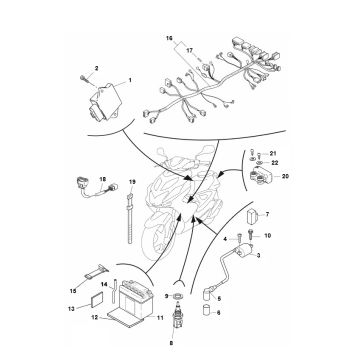Pièces électriques 2 Yamaha Aerox 4 temps 2014