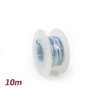 Câble électrique universel diamètre 2,3mm 10m blanc/bleu