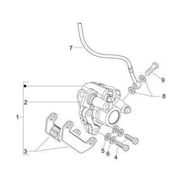 Étrier de frein Vespa LXV 2 temps