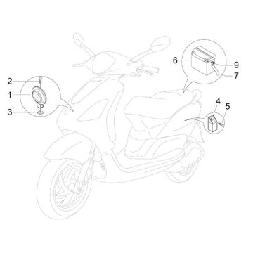 Batterie Piaggio Fly 4 temps