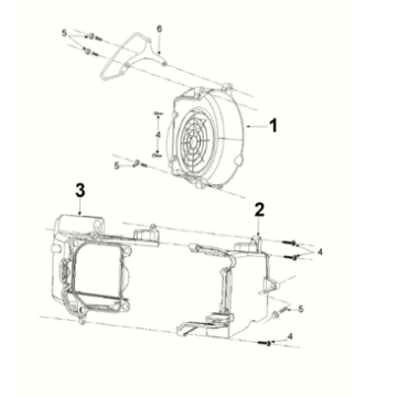 Engine cover Peugeot Django 125 EFI E5 2021-2022