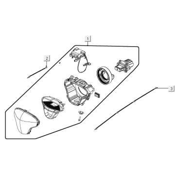 Optique de phareKymco New Like 150I E4