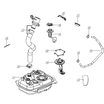 Réservoir de carburant Kymco Agility 16+ 4T 150I E4