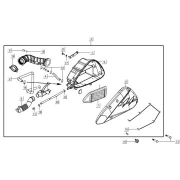 Boîte à air  Kymco Agility 16+ 4T 150I E4