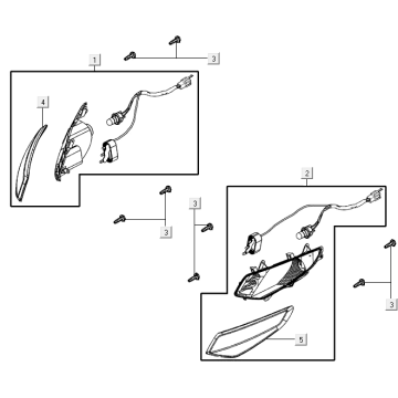 Clignotants avant Kymco Agility 16+ 4T 150I E4