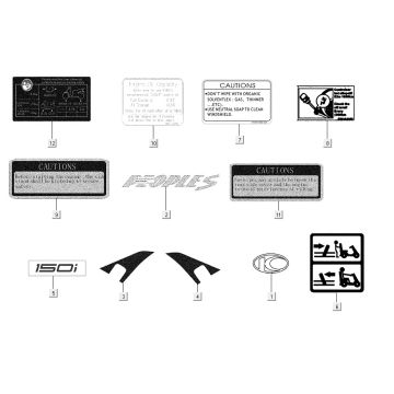 Emblèmes – Autocollants – Logo  Kymco People S 150i 4T AC Euro 4