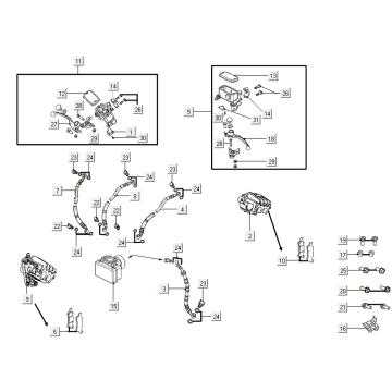 Système de freinage Kymco Agility 16+ 4T 150I E4