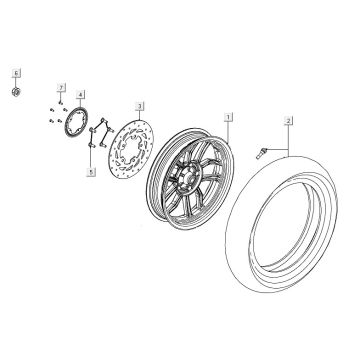Roue arrière Kymco People S150i E4