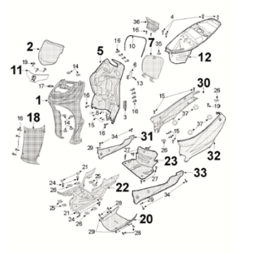 Fairing box Peugeot Tweet 125 Z PRO 2021-2022