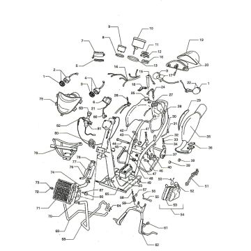 Cadre Elektra Beta YCon Team jaune 2005 2 temps