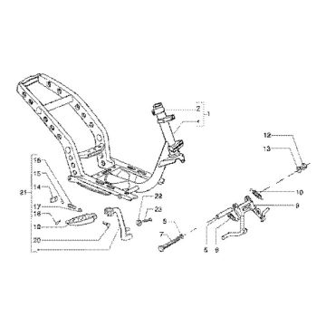 Cadre de béquille Gilera Runner 180cc FXR 2 temps