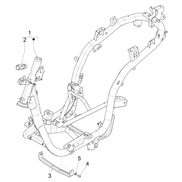 Châssis et cadre Piaggio Medley 125 ABS E5 2021-2022 (EMEA)