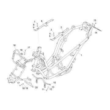 Rama Piaggio MP3 300 HPE/300 HPE SPORT E5 ABS 2020-2022 (EMEA)
