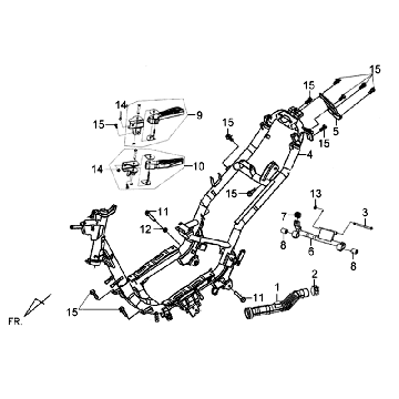 Cadre Sym Jet 4 (R086) rouge