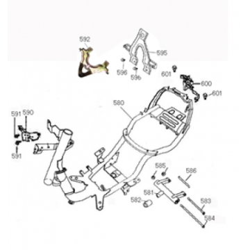 Cadre Benzhou YY50QT-15 50 4T AC crème