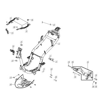 pièces de cadre AGILITY CITY 16 4T 125