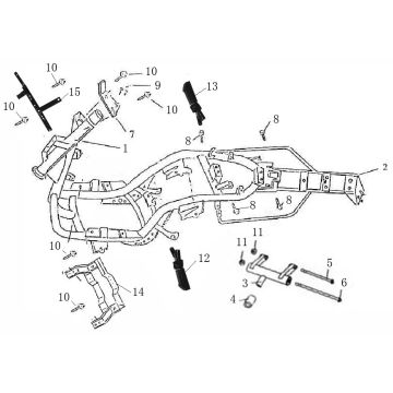 Cadre Turbho RG 50 4T AC bleu foncé