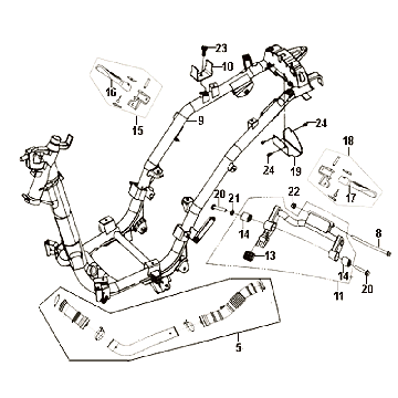 Moteur à suspension Sym Symphony (BK5560) noir