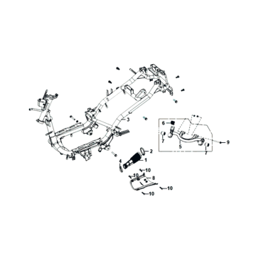 Moteur à suspension Sym Fiddle II euro4 (WH-006) blanc
